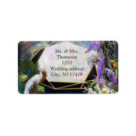 Tropical Wisteria Paradise Adressaufkleber