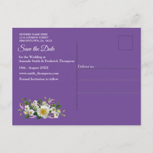 Tropical Wisteria Paradise Ankündigungspostkarte (Rückseite)