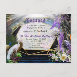 Tropical Wisteria Paradise Einladungspostkarte