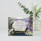 Tropical Wisteria Paradise Einladungspostkarte (Stehend Vorderseite)