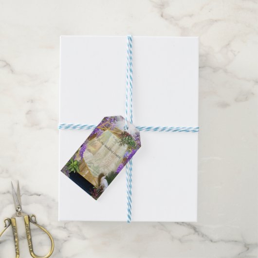 Tropical Wisteria Paradise Geschenkanhänger (Mit Garn)