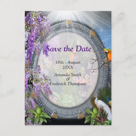 Tropical Wisteria Paradise on the Golden Palace Ankündigungspostkarte (Vorderseite)