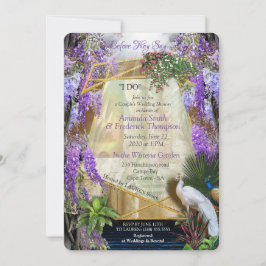 Tropical Wisteria Paradise on the Golden Palace Einladung