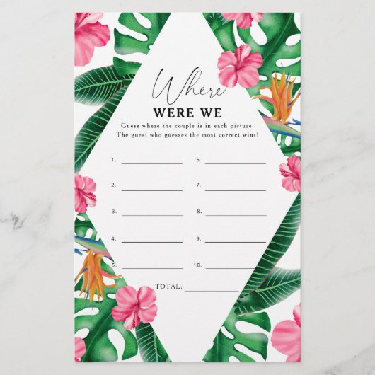 Tropical - Wo waren wir Brautparty (Vorderseite)