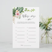 Tropical Wo waren wir Brautparty-Spiel (Stehend Vorderseite)