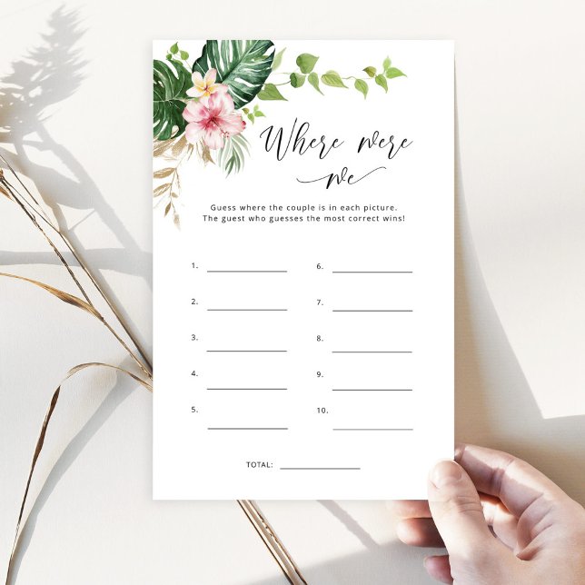 Tropical Wo waren wir Brautparty-Spiel (Von Creator hochgeladen)