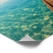 Tropical Wooden Pier Poster - Clear Turquoise (Ecke)