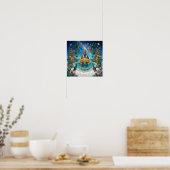 Tropical World Turtle — Nordic Fantasy-Kunstprint” Poster (Küche)