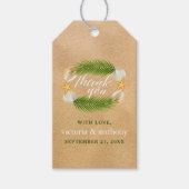 Tropical Wreath Sandy Beach Hochzeit Vielen Dank Geschenkanhänger (Vorderseite)