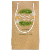 Tropical Wreath Sandy Beach Hochzeit Vielen Dank Kleine Geschenktüte (Vorderseite)