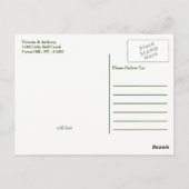 Tropical Wreath Sandy Beach Hochzeit Vielen Dank Postkarte (Rückseite)