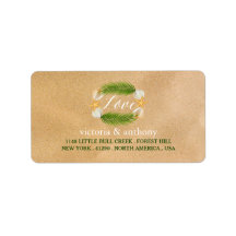 Tropical Wreath Sandy Beach Wedding