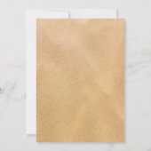 Tropical Wreath Sandy Beach Wedding Einladung (Rückseite)