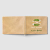 Tropical Wreath Sandy Beach Wedding Gästebuch (Voll)