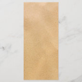 Tropical Wreath Sandy Beach Wedding Menükarte (Rückseite)