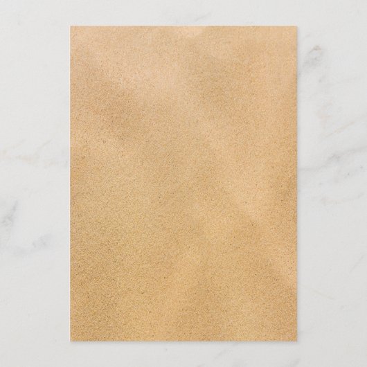 Tropical Wreath Sandy Beach Wedding Menükarte (Rückseite)