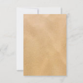 Tropical Wreath Sandy Beach Wedding RSVP Karte (Rückseite)