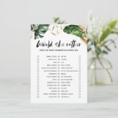 Tropical würde sie eher Brautparty-Spiel Begleitkarte (Stehend Vorderseite)