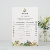 Tropical würde sie eher Brautparty-Spielkarte (Stehend Vorderseite)