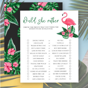 Tropical - Würde sie lieber - Babyparty-Spiel