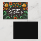 Tropical Xmas Geschenke Weihnachten 2021 Grußkarte Visitenkarte (Vorne/Hinten)