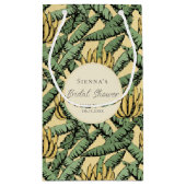 Tropical Yellow Banana Blätter Bachelorette Kleine Geschenktüte (Rückseite)