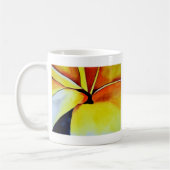 Tropical Yellow Frangipani Blume Originale Kunst Kaffeetasse (Links)