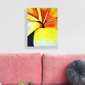 Tropical Yellow Frangipani Blume Originale Kunst Leinwanddruck (Insitu (Wohnzimmer))