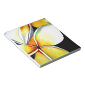 Tropical Yellow Frangipani Blume Originale Kunst Notizblock (angewinkelt)