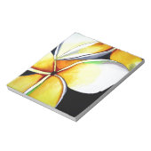 Tropical Yellow Frangipani Blume Originale Kunst Notizblock (Rotiert)