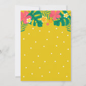 Tropical Yellow Luau Aloha Einladung zum Geburtsta (Rückseite)
