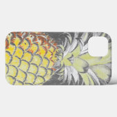 Tropical Yellow Pinneapple on Grey Case-Mate iPhone Hülle (Rückseite (Horizontal))