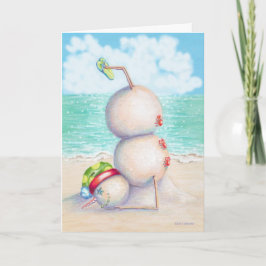Tropical Yoga Christmas Card Feiertagskarte