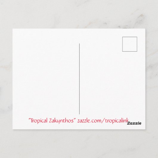 Tropical Zakynthos Postkarte (Rückseite)