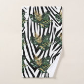 Tropical Zebra Print Towel Set (Handtuch)