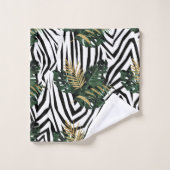 Tropical Zebra Print Towel Set (Waschlappen)