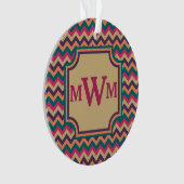 Tropical Zigzag Acrylic Ornament (Vorderseite)