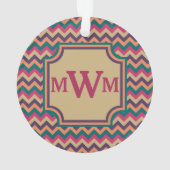 Tropical Zigzag Acrylic Ornament (Rückseite)