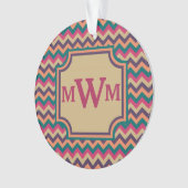 Tropical Zigzag Acrylic Ornament (Vorderseite)