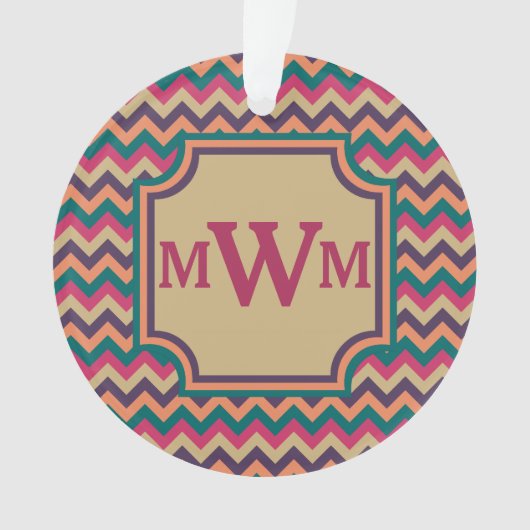 Tropical Zigzag Acrylic Ornament (Vorderseite)