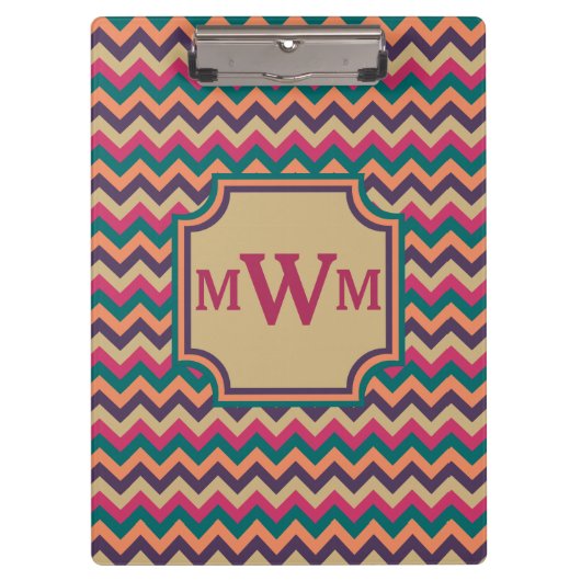 Tropical Zigzag Clipboard Klemmbrett (Vorderseite)