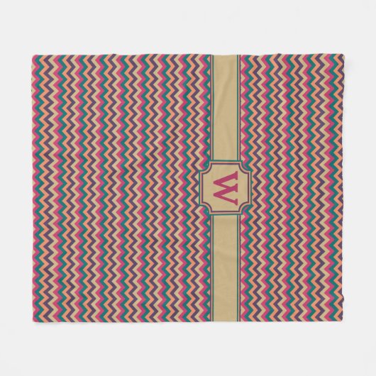 Tropical Zigzag Fleece Blanket (Vorderseite (Horizontal))