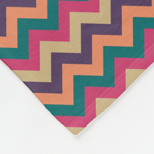 Tropical Zigzag Fleece Blanket (Ecke)