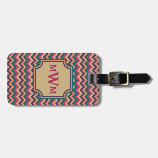 Tropical Zigzag Gepäck Gepäckanhänger (Vorderseite horizontal)
