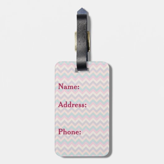 Tropical Zigzag Gepäck Gepäckanhänger (Rückseite vertikal)