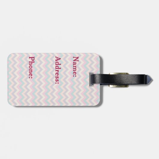 Tropical Zigzag Gepäck Gepäckanhänger (Rückseite horizontal)