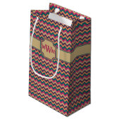 Tropical Zigzag Geschenktasche Kleine Geschenktüte (Rückseite Schrägansicht)