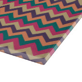 Tropical Zigzag Glas Cutting Board Schneidebrett (Ecke)