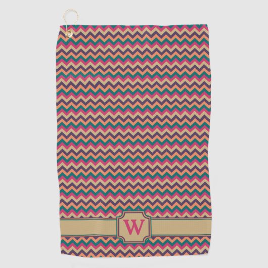 Tropical Zigzag Golf Handtuch (Vorderseite)