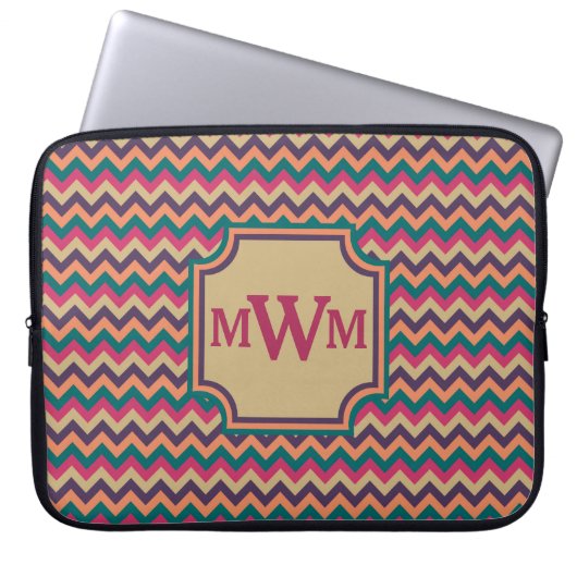 Tropical Zigzag Laptop Sleeve (Vorderseite)